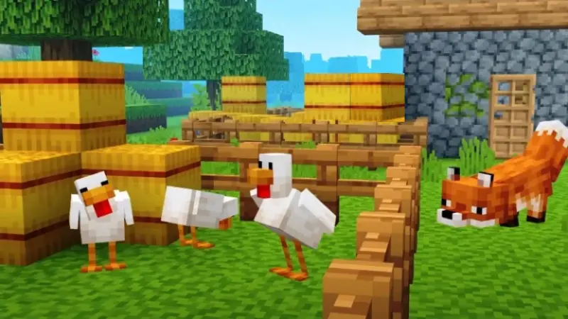 Actions and Stuff Minecraft Bedrock texture pack environmental animation effects